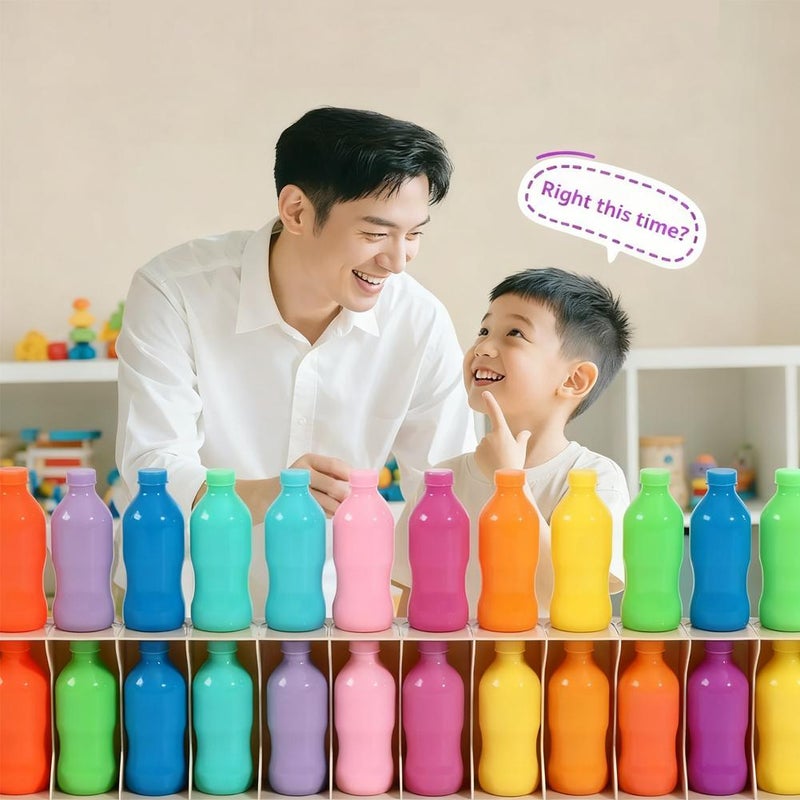 Bottle Color Match Game, Bottle Flip Challenge Toys, Color Match Action Improve Logical Thinking And Reasoning Skills Interactive Sorting Games for Groups, Unique Gift for Girls&boys - Image 3